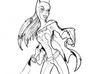 Coloriage Portrait de Batgirl
