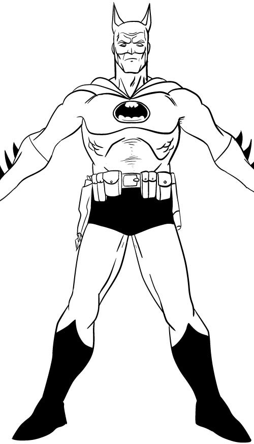 Coloriage Batman dessin animé dessin gratuit à imprimer
