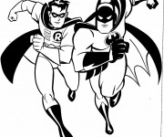 Coloriage Batman en noir et Blanc