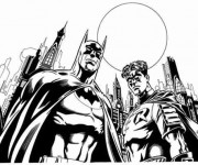 Coloriage Batman et Robin