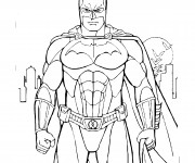 Coloriage et dessins gratuit Batman facile à imprimer