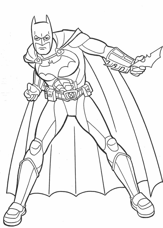 Coloriage De Batman À Imprimer Gratuit  De Coloriage