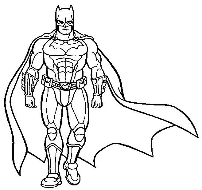 Coloriage Batman Stylisé Dessin Gratuit à Imprimer