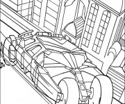 Coloriage Batman supervise La cité