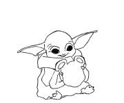 Coloriage  Bébé Yoda
