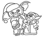 Coloriage B&eacute;b&eacute; Yoda avec Gremlin
