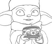 Coloriage et dessins gratuit B&eacute;b&eacute; Yoda B&eacute;b&eacute; Yoda et la c&eacute;l&eacute;bration du nouvel an chinois à imprimer