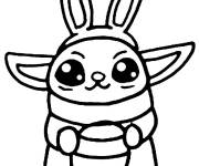 Coloriage et dessins gratuit B&eacute;b&eacute; Yoda de P&acirc;ques à imprimer
