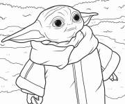Coloriage B&eacute;b&eacute; Yoda en col&egrave;re