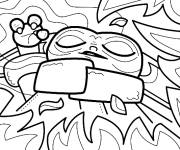 Coloriage B&eacute;b&eacute; Yoda en train de dormir