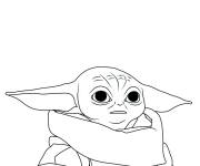Coloriage B&eacute;b&eacute; Yoda le petit superh&eacute;ros