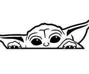 Coloriage B&eacute;b&eacute; Yoda timide