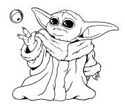 Coloriage Image B&eacute;b&eacute; Yoda