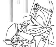 Coloriage Mandalorien Maitre Jedi Yoda