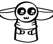 Coloriage Mod&egrave;le B&eacute;b&eacute; Yoda en ligne