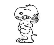 Coloriage Snnopy et B&eacute;b&eacute; Yoda