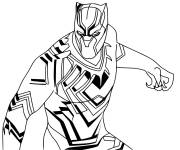 Coloriage et dessins gratuit Black Panther au combat à imprimer