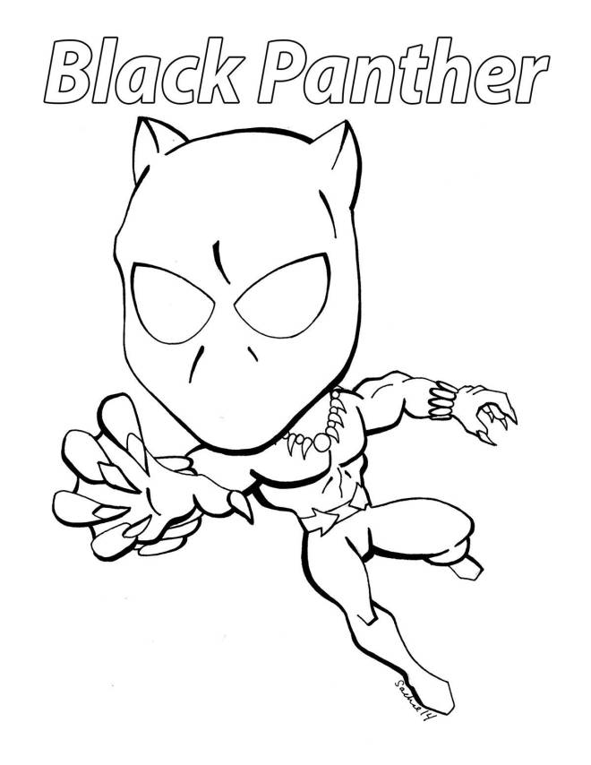 Coloriage et dessins gratuits Black Panther de Marvel à imprimer