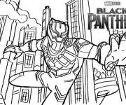 Coloriage et dessins gratuit Black Panther film de Marvel à imprimer