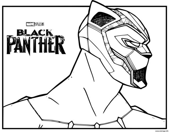 Coloriage et dessins gratuits Le guerrier panther noire à imprimer