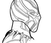 Coloriage Masque de Black Panther