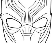 Coloriage Masque de Panthère noire de Marvel