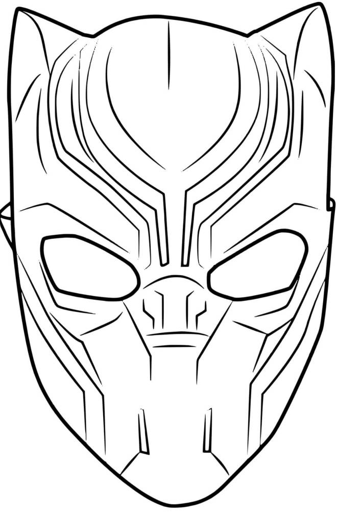 Coloriage et dessins gratuits Masque de Panthère noire de Marvel à imprimer