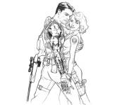 Coloriage Black Widow amoureuse