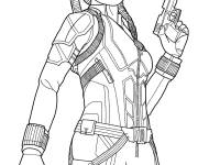 Coloriage Black Widow du film Endgame