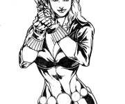 Coloriage Black Widow en action