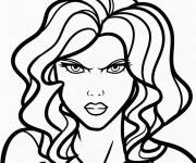 Coloriage et dessins gratuit Black widow en col&egrave;re à imprimer