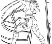 Coloriage Black Widow membre d'Avengers