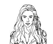 Coloriage Black Widow stylisée