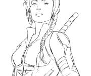 Coloriage et dessins gratuit Portrait Black Widow à imprimer