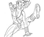 Coloriage Super-héroïne Black Widow de marvel