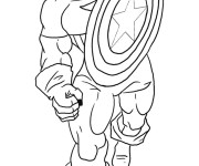 Coloriage Captain America au crayon