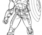 Coloriage Captain America en Vecteur