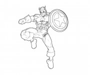 Coloriage Captain America Miniature