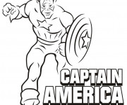 Coloriage Captain America Personnalisé