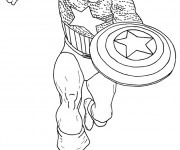 Coloriage Captain America simple