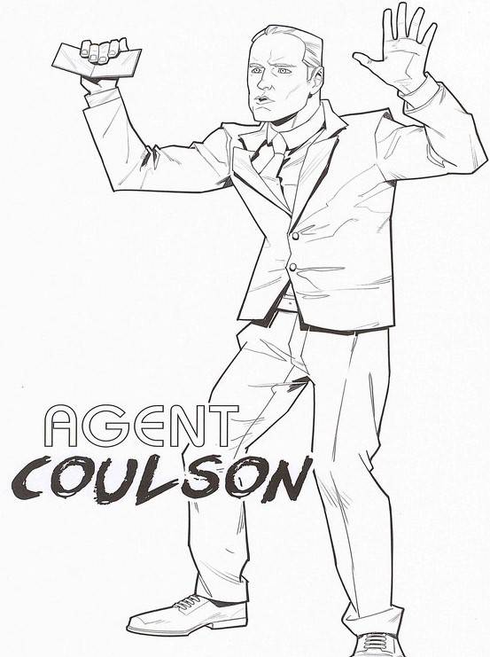 Coloriage et dessins gratuits Agent Coulson Captain Marvel à imprimer