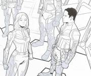 Coloriage et dessins gratuit Captain Marvel Starforce à imprimer