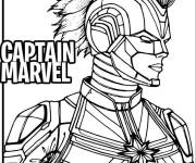Coloriage L'héro de Captain Marvel