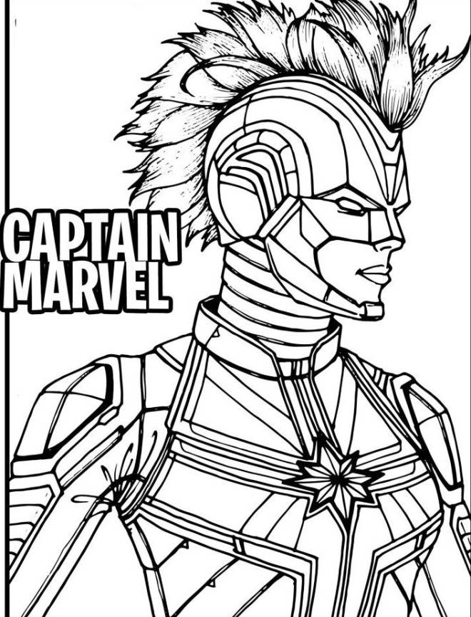 Coloriage et dessins gratuits L'héro de Captain Marvel à imprimer