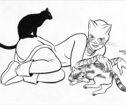 Coloriage Catwoman à télécharger