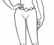 Coloriage et dessins gratuit Catwoman avec Un Masque à imprimer