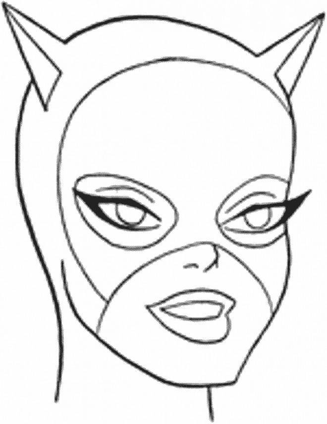 Coloriage et dessins gratuits Le Masque de Catwoman à imprimer