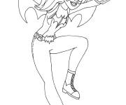 Coloriage Batgirl super héroïne DC pour fille