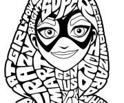 Coloriage DC Super hero Girls en noir et blanc