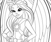 Coloriage Hawkgirl la fille super héroïne